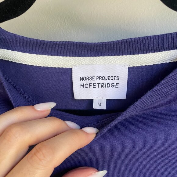 NORSE PROJECTS MCFETRIDGE PUPRLE POCKET GRAPHIC T SHIRT - Picture 3 of 5